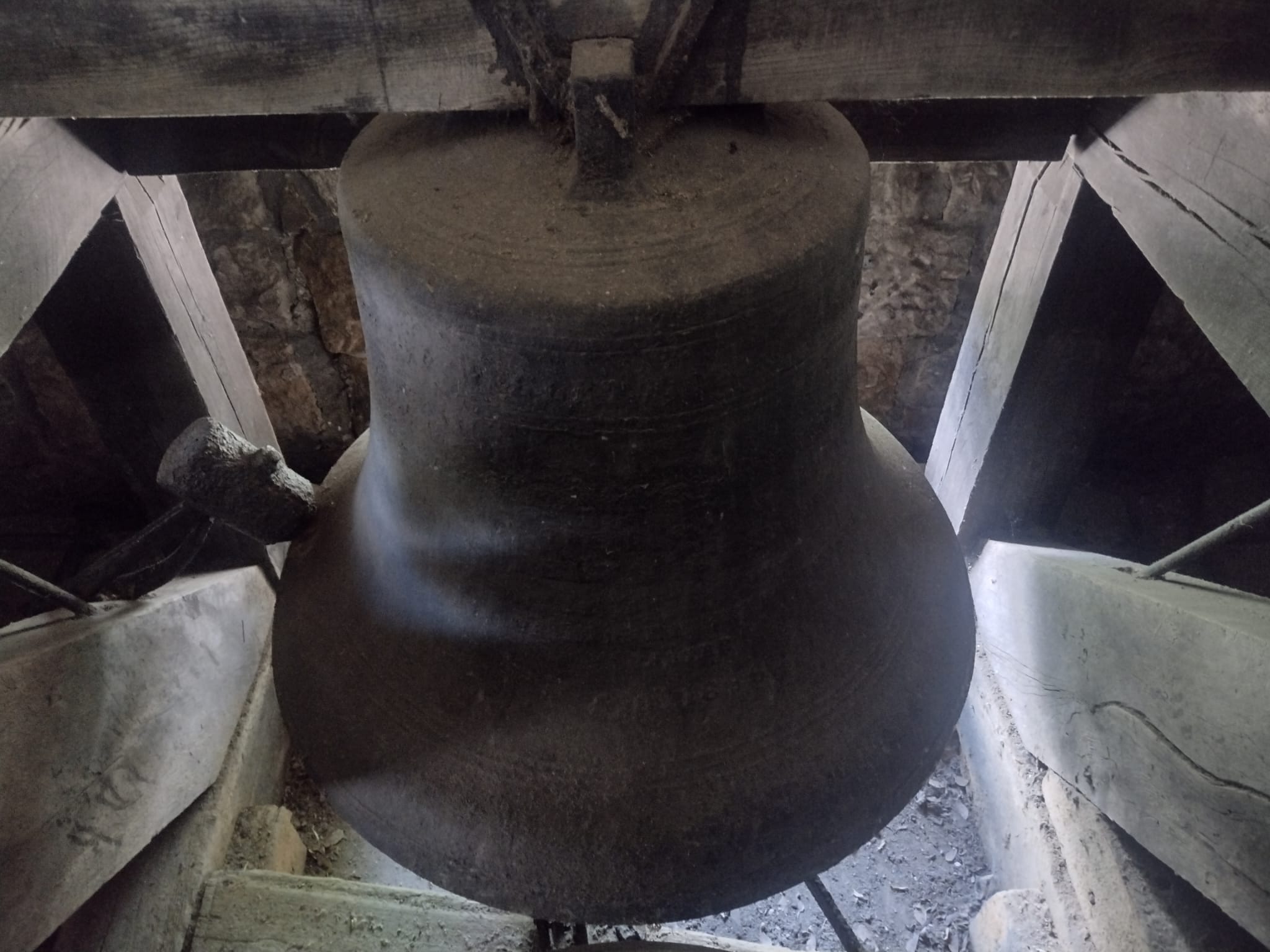 A large brass bell